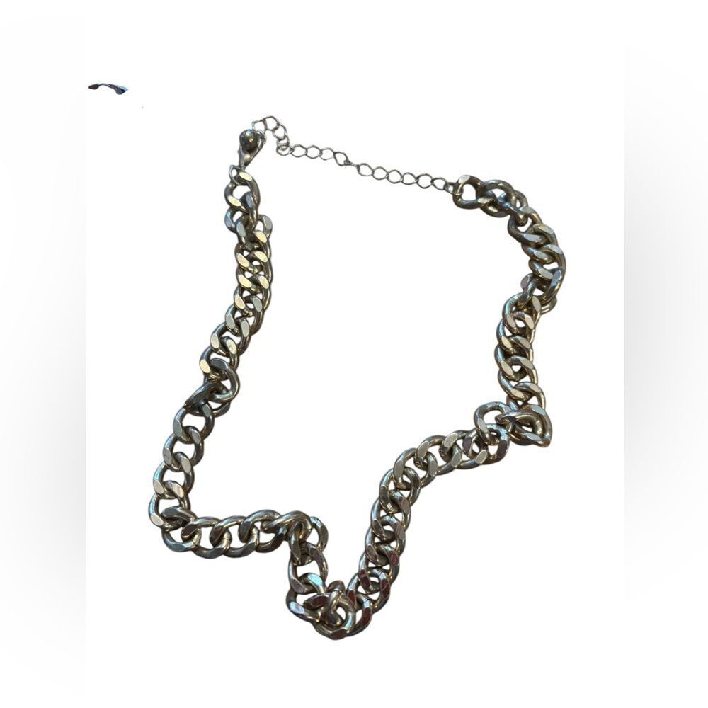 Gold colored chain necklace